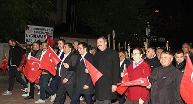 Kula'da Cumhuriyet Bayramı etkinlikleri fener alayıyla sona erdi