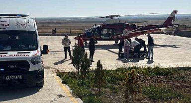 Kulu'da 70 yaşındaki hasta ambulans helikopterle sevk edildi