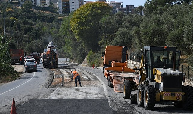 Kuşadası Aydın yolunda deforme olan bölümler yenilendi