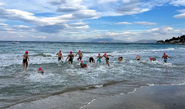 Kuşadası'nda kulaçlar kız öğrencilerin eğitimi için atıldı