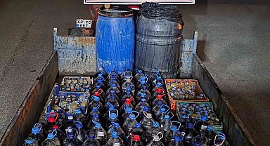 Kütahya'da 960 litre kaçak şarap ele geçirildi