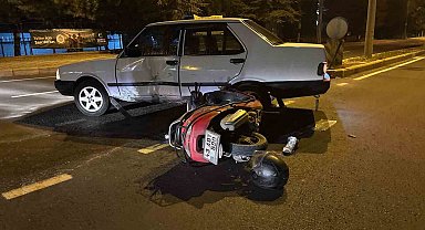 Kütahya'da otomobil motosikletle çarpıştı: 1 yaralı