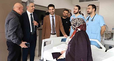 Kuyrukluyıldız ve Taş'tan yatarak tedavi gören hastalara ziyaret