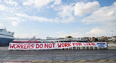 Liman işçileri, savaşa karşı 22 ülkede greve gitti