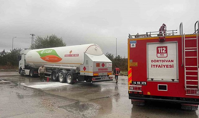 LPG yüklü tırda yangın