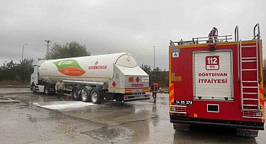 LPG yüklü tırda yangın