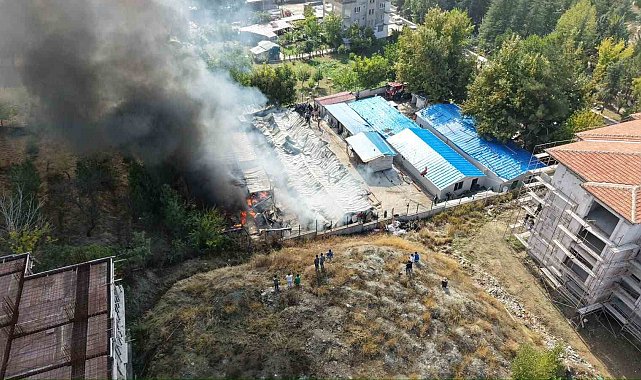 Malatya'da şantiyede işçilerin kaldığı konteyner yandı