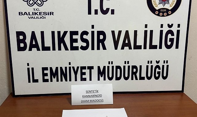 Manyas'ta uyuşturucu operasyonu: 2 şüpheli gözaltına alındı