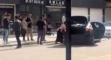 Mardin'de iki taraf arasında çıkan kavgada lüks otomobil hasar gördü