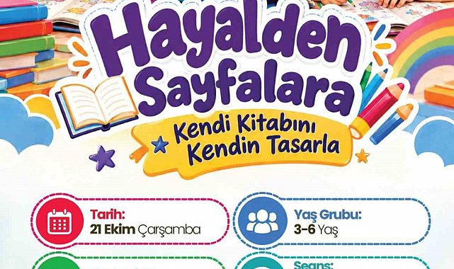 Merkez Kütüphane'de çocuklar hayallerini kitaplara dönüştürecek