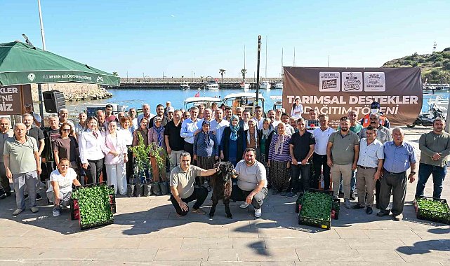 Mersin'de üreticilere makine, fide ve hayvan desteği
