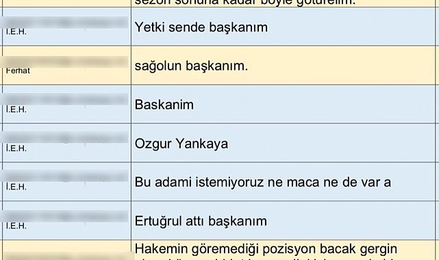 MHK soruşturmasında hakem görevlendirmelerine ilişkin dikkat çeken yazışma