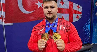 Milli halterci Selahattin Altın'dan Avrupa Şampiyonası'nda 2 altın madalya