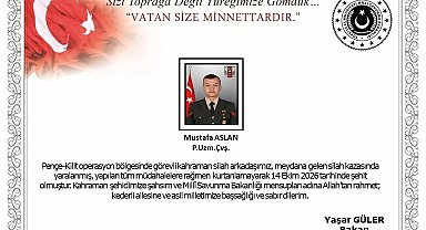 MSB: "Piyade uzman çavuş Mustafa Aslan şehit oldu"