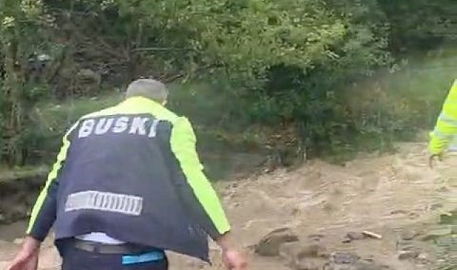 Mudanya'da taşkın riskine karşı Karanlık Dere'de çalışma
