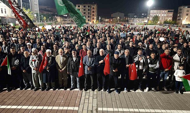 Muş'ta Gazze'ye destek gösterisi düzenlendi