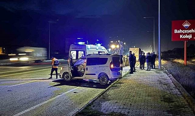 Muş'ta kepçe ile otomobil çarpıştı: 1 yaralı