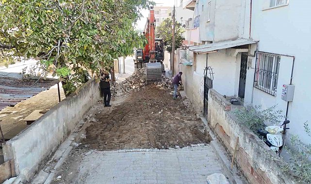 Nazilli Yeşil Mahalle'de yol yenileme çalışmaları başladı