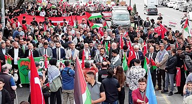 Nevşehir'de Gazze'ye destek yürüyüşü düzenlendi