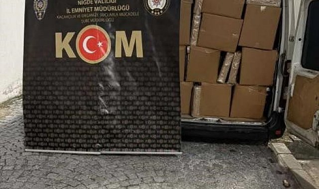Niğde'de 6 milyon TL değerinde kaçak makaron ele geçirildi