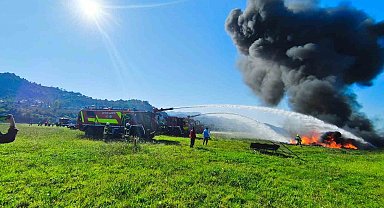 Ordu-Giresun Havalimanı'nda uçak kazası ve yangın tatbikatı