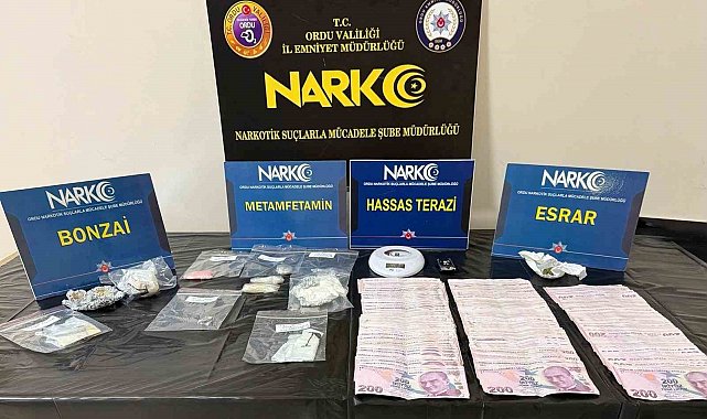 Ordu'da uyuşturucu operasyonlarında 3 tutuklama