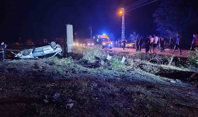 Osmaniye'de otomobil şarampole uçup takla attı: 3 yaralı