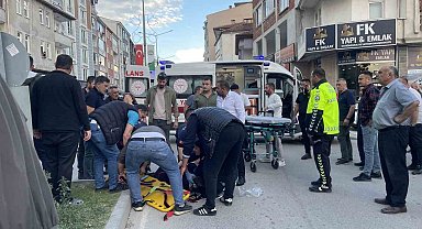 Otomobilin çarptığı kadın ağır yaralandı