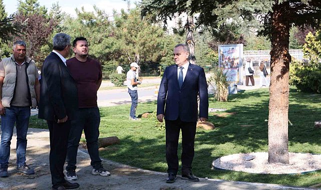 Rektör Prof. Dr. Altun, yapımı devam eden parkı inceledi