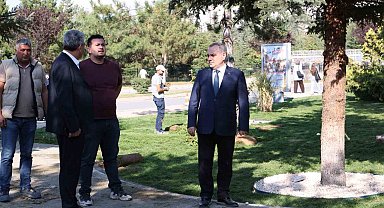 Rektör Prof. Dr. Altun, yapımı devam eden parkı inceledi