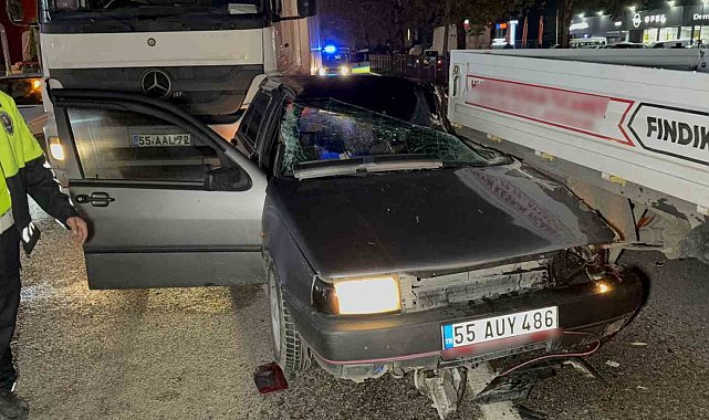 Samsun'da 4 araçlı zincirleme kaza: Anne ve oğlu yaralandı
