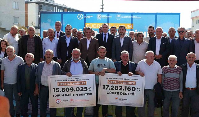 Samsun'da bin 757 üreticiye tohum ve gübre desteği