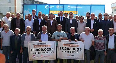 Samsun'da bin 757 üreticiye tohum ve gübre desteği