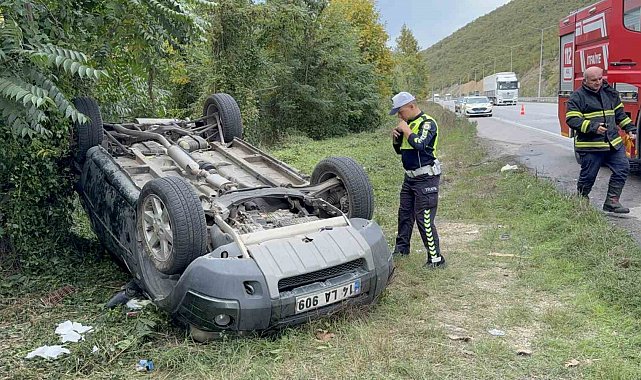 Samsun'da cip takla attı: Karı-koca yaralandı