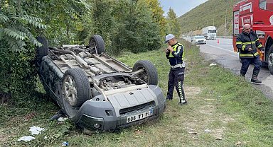 Samsun'da cip takla attı: Karı-koca yaralandı