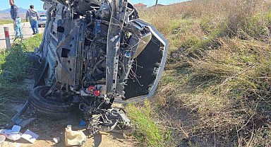 Samsun'da hafif ticari araç şarampole devrildi: 1 yaralı