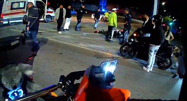 Samsun'da motosiklet devrildi, sürücü yaralandı