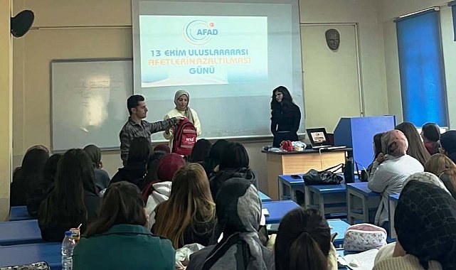 Şaphane MYO öğrencilerine afet farkındalık eğitimi verildi