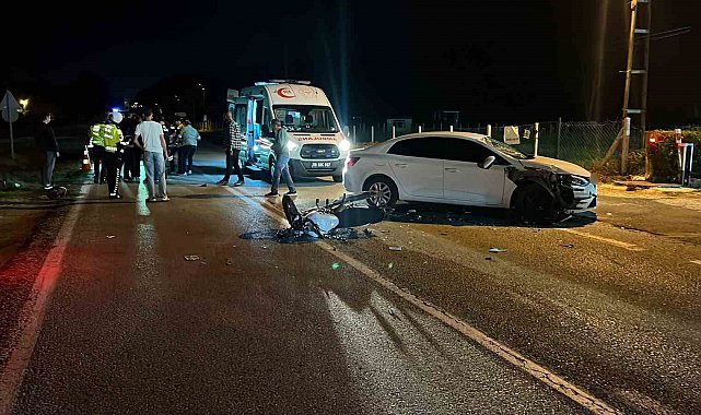 Saray'da motosiklet ile otomobil çarpıştı: 1 yaralı