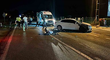 Saray'da motosiklet ile otomobil çarpıştı: 1 yaralı