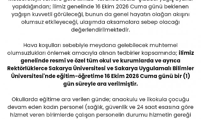 Sel eğitimi yine engelledi, Sakarya'da okullar bir gün daha tatil edildi