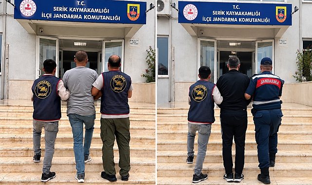Serik'te hapis cezası ile aranan 2 hükümlü yakalandı