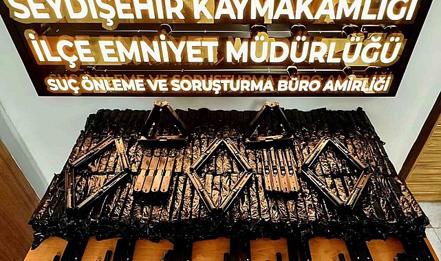 Seydişehir'de bin 560 silah parçası ele geçirildi