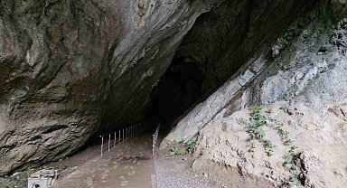 Şiddetli yağış Gökgöl Mağarası'nı su ve çamurla doldurdu