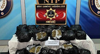 Siirt'te uyuşturucu operasyonu: 51 kilo 800 gram esrar ele geçirildi