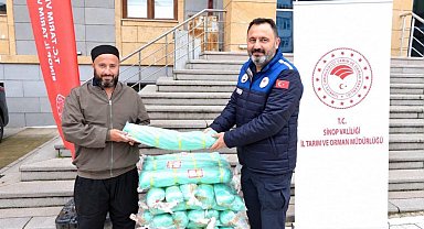 Sinop'ta geleneksel balıkçılara malzeme desteği