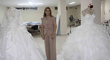 Şırnak'ta annesinden ilham alan girişimci kadın, çevre dostu gelinlikler tasarlıyor