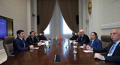 TBMM Başkanı Kurtulmuş, Bişkek'te Kazakistan Kurultay Başkanı Dadebay ile görüştü