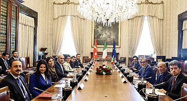 TBMM Başkanı Kurtulmuş, İtalya Senatosu Başkanı La Russa ile görüştü