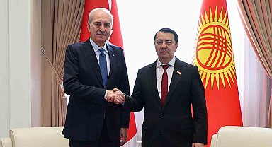 TBMM Başkanı Kurtulmuş, Kırgızistan Jogorku Keneş Başkanı Mamataliev ile görüştü